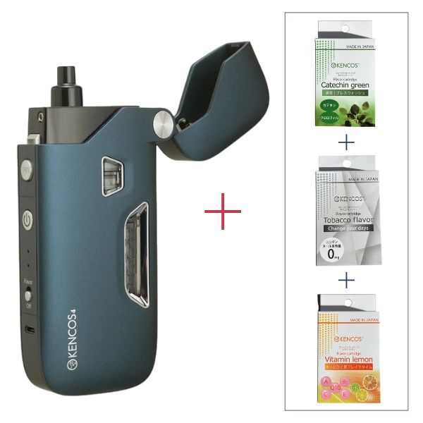 Kencos Pocket Hydrogen Inhaler + 3 FREE Flavor Cartridges Bundle