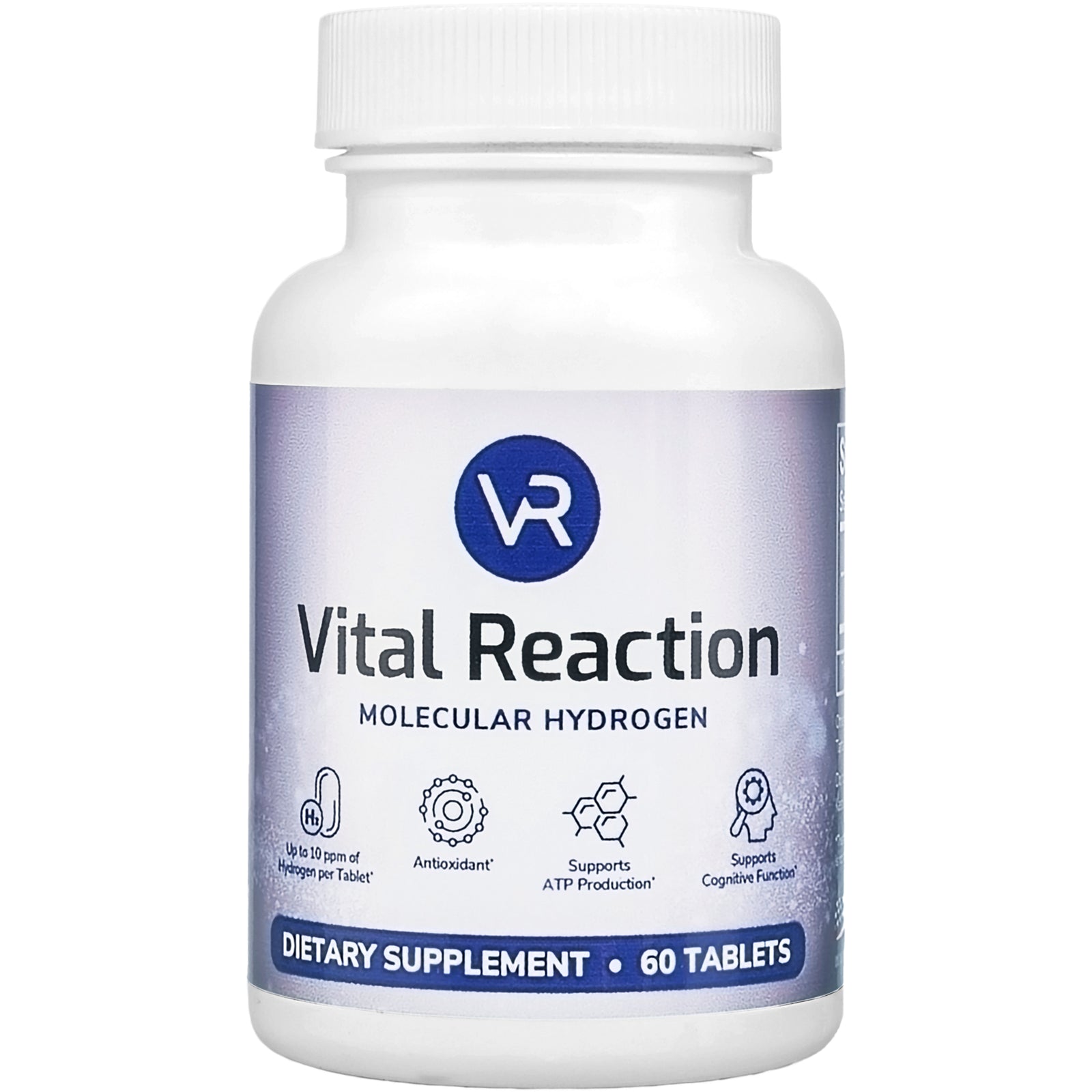 vital reaction molecular hydrogen tablets bottle front