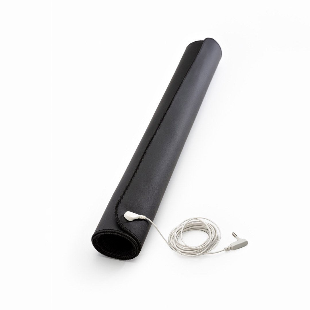 rolled up vital reaction grounding mat with cable